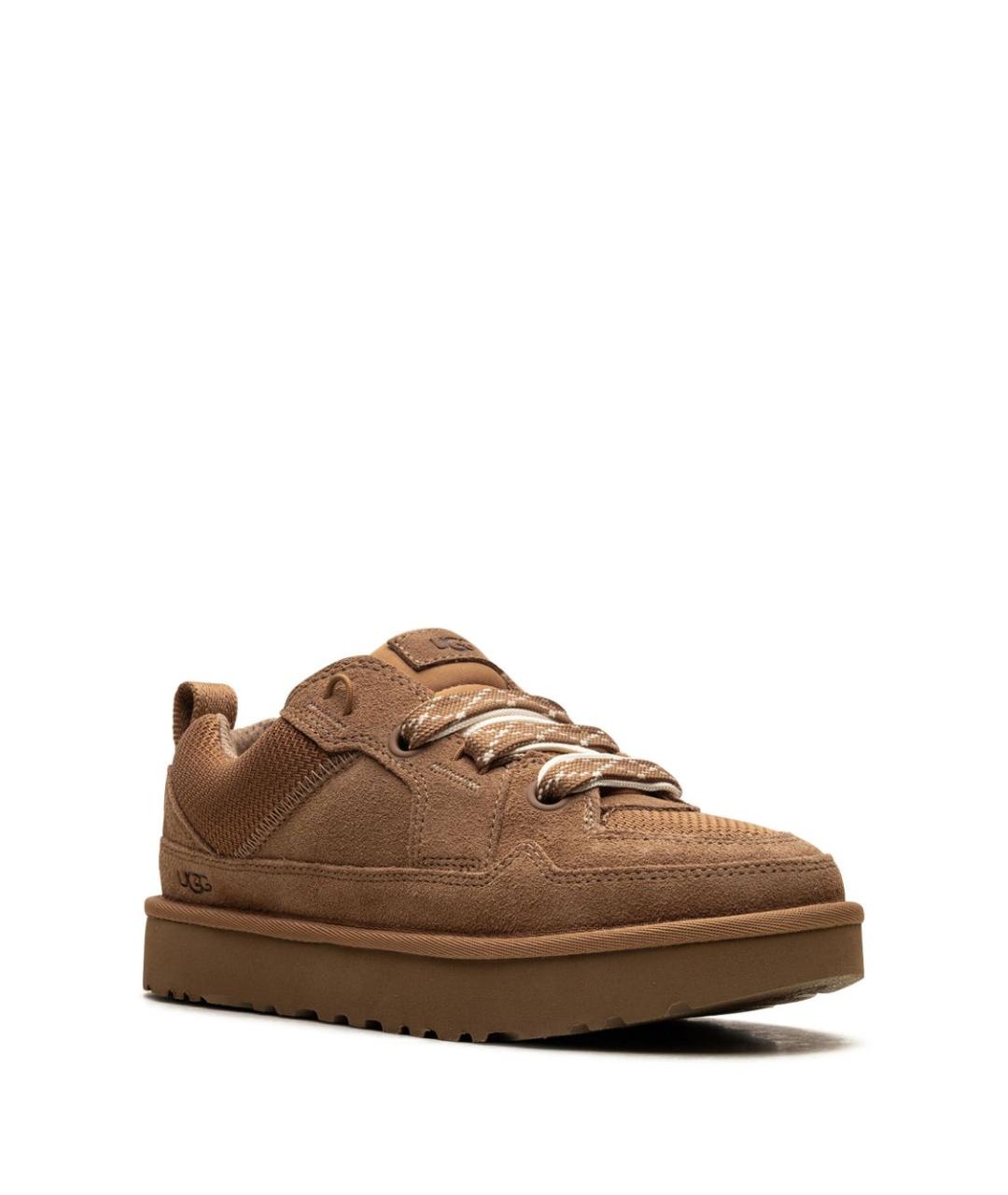 UGG AUSTRALIA Коричневые кожаные кроссовки, фото 2