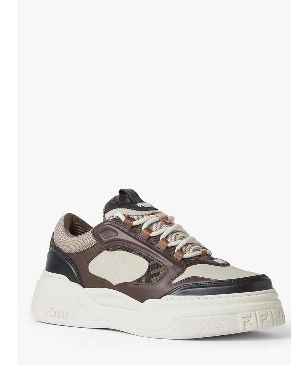 FENDI Мульти кожаные низкие кроссовки / кеды, фото 2