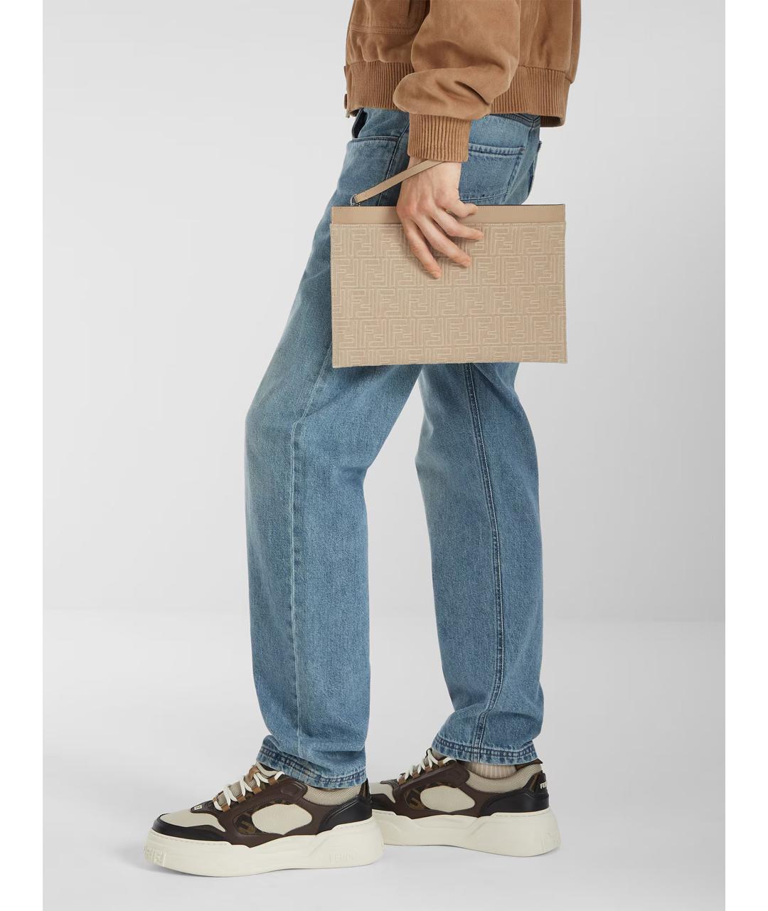 FENDI Мульти кожаные низкие кроссовки / кеды, фото 5