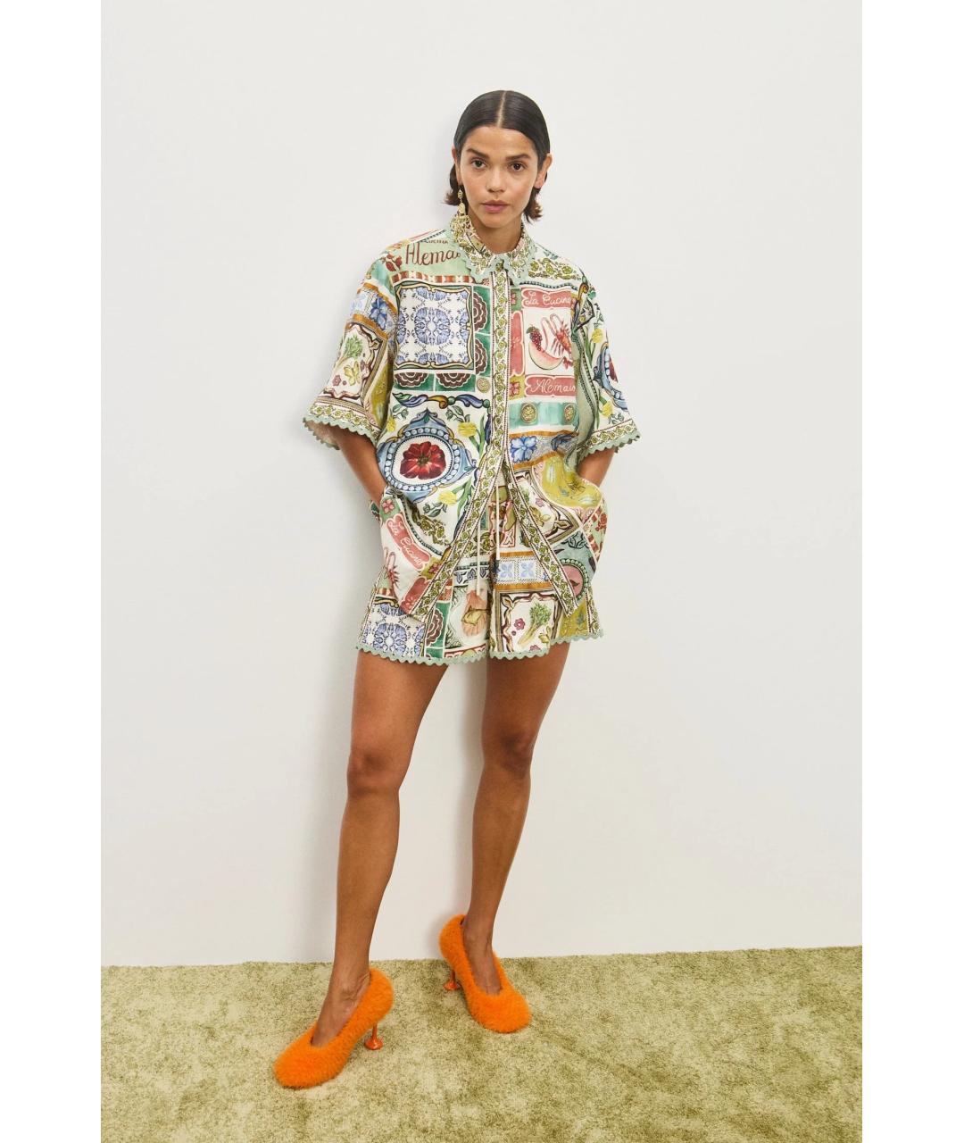 Alemais Мульти льняные шорты, фото 2