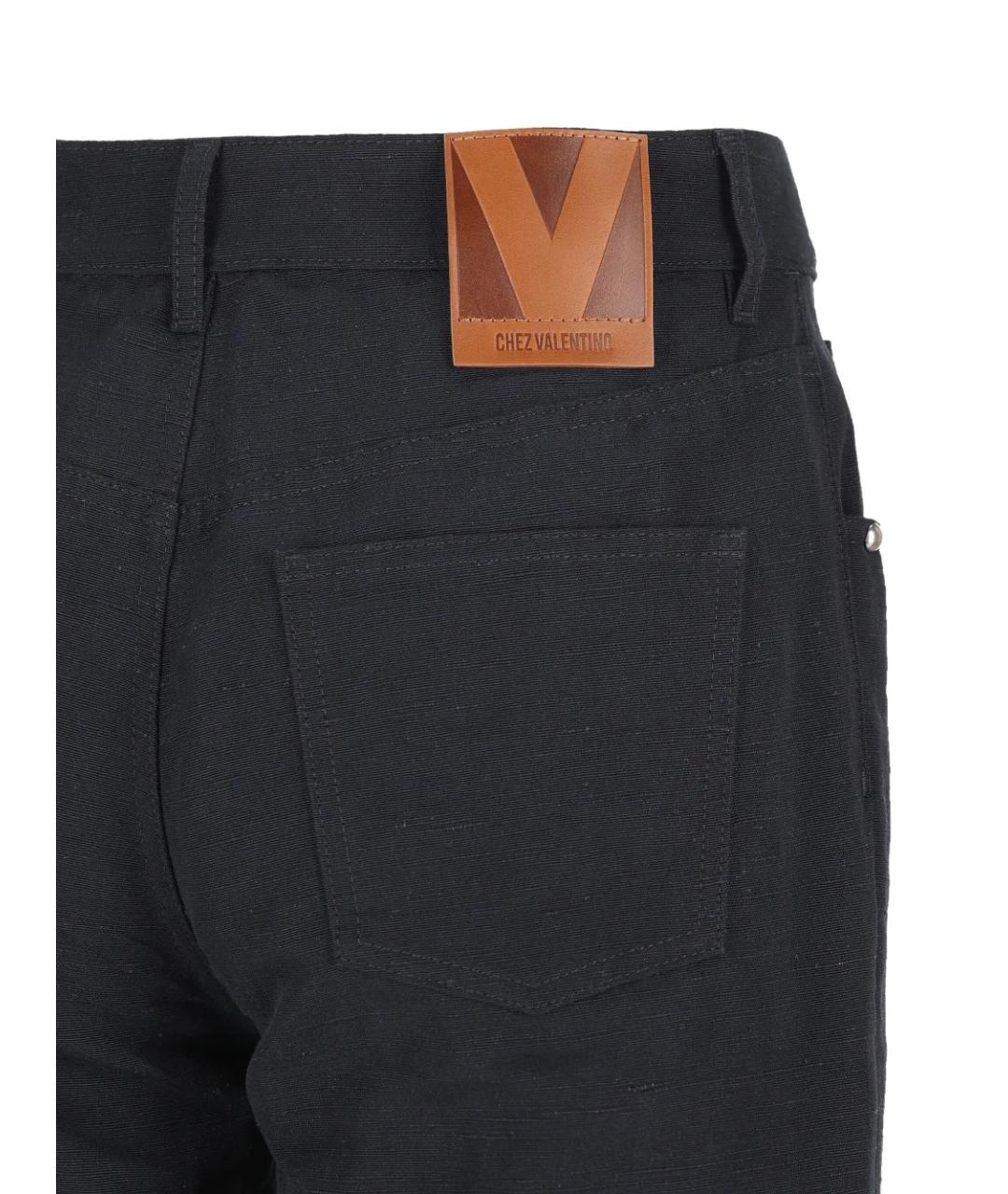 VALENTINO Черные хлопковые повседневные брюки, фото 4