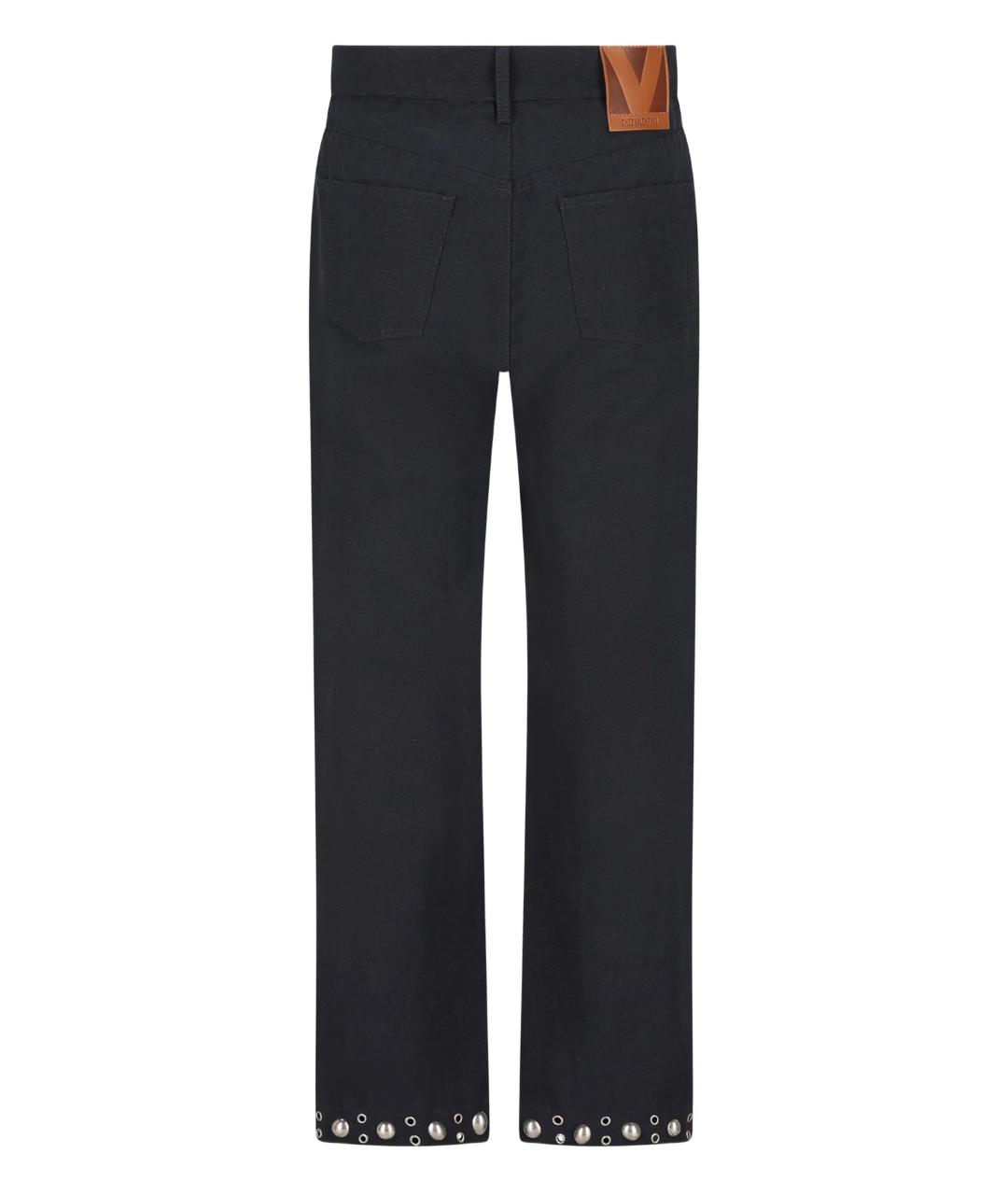 VALENTINO Черные хлопковые повседневные брюки, фото 2