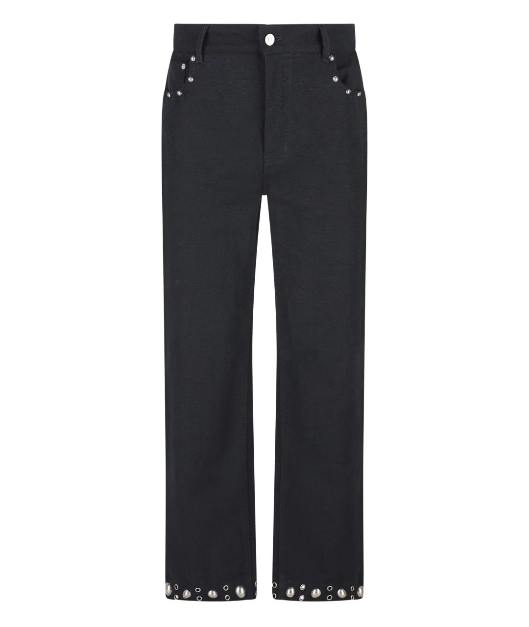VALENTINO Черные хлопковые повседневные брюки, фото 1
