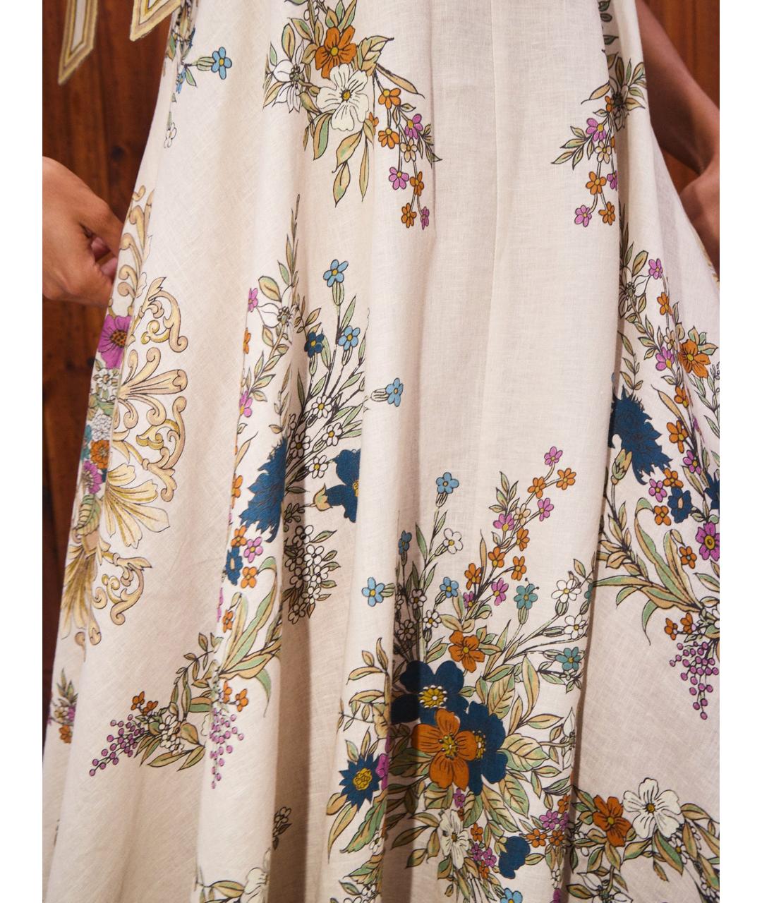 Alemais Мульти льняное повседневное платье, фото 5