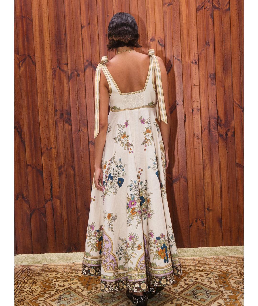 Alemais Мульти льняное повседневное платье, фото 4