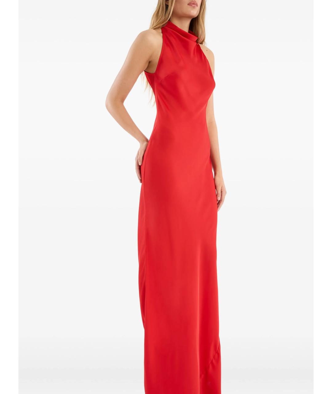 ROTATE Красное полиэстеровое коктейльное платье, фото 3