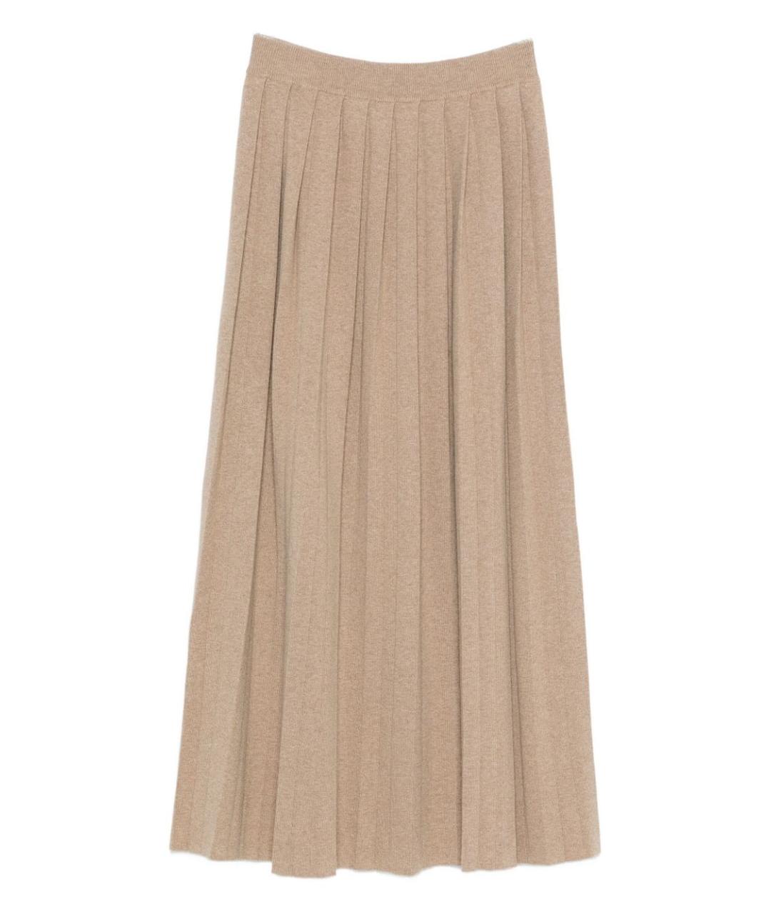 LISA YANG Бежевая хлопковая юбка миди, фото 2
