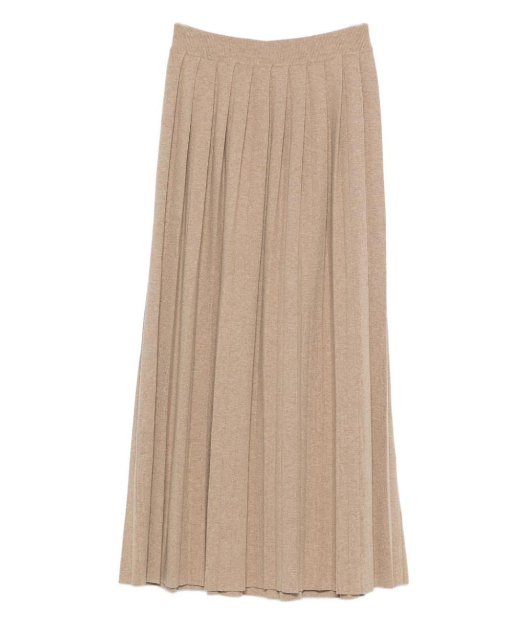 LISA YANG Бежевая хлопковая юбка миди, фото 1