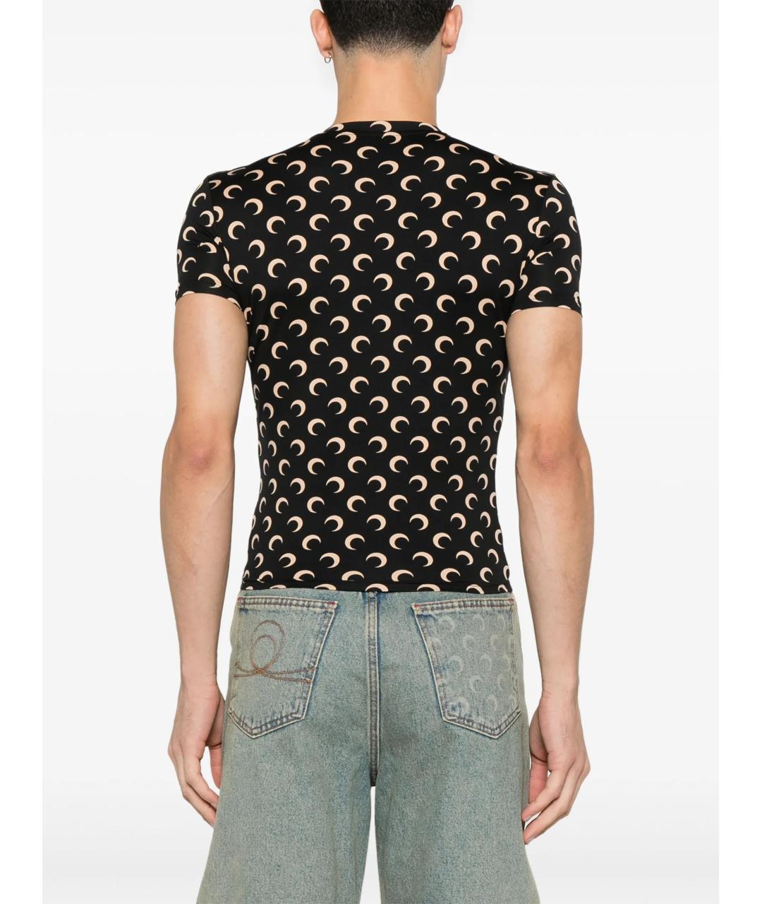 MARINE SERRE Черная полиамидовая футболка, фото 4