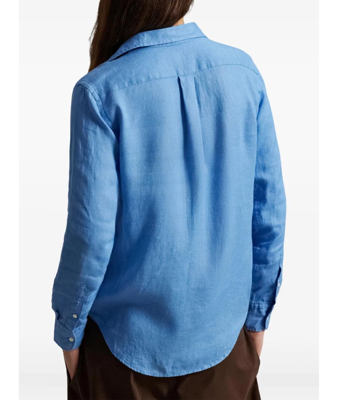 POLO RALPH LAUREN Голубая льняная рубашка, фото 4