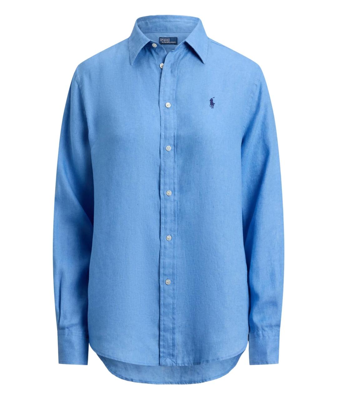 POLO RALPH LAUREN Голубая льняная рубашка, фото 1