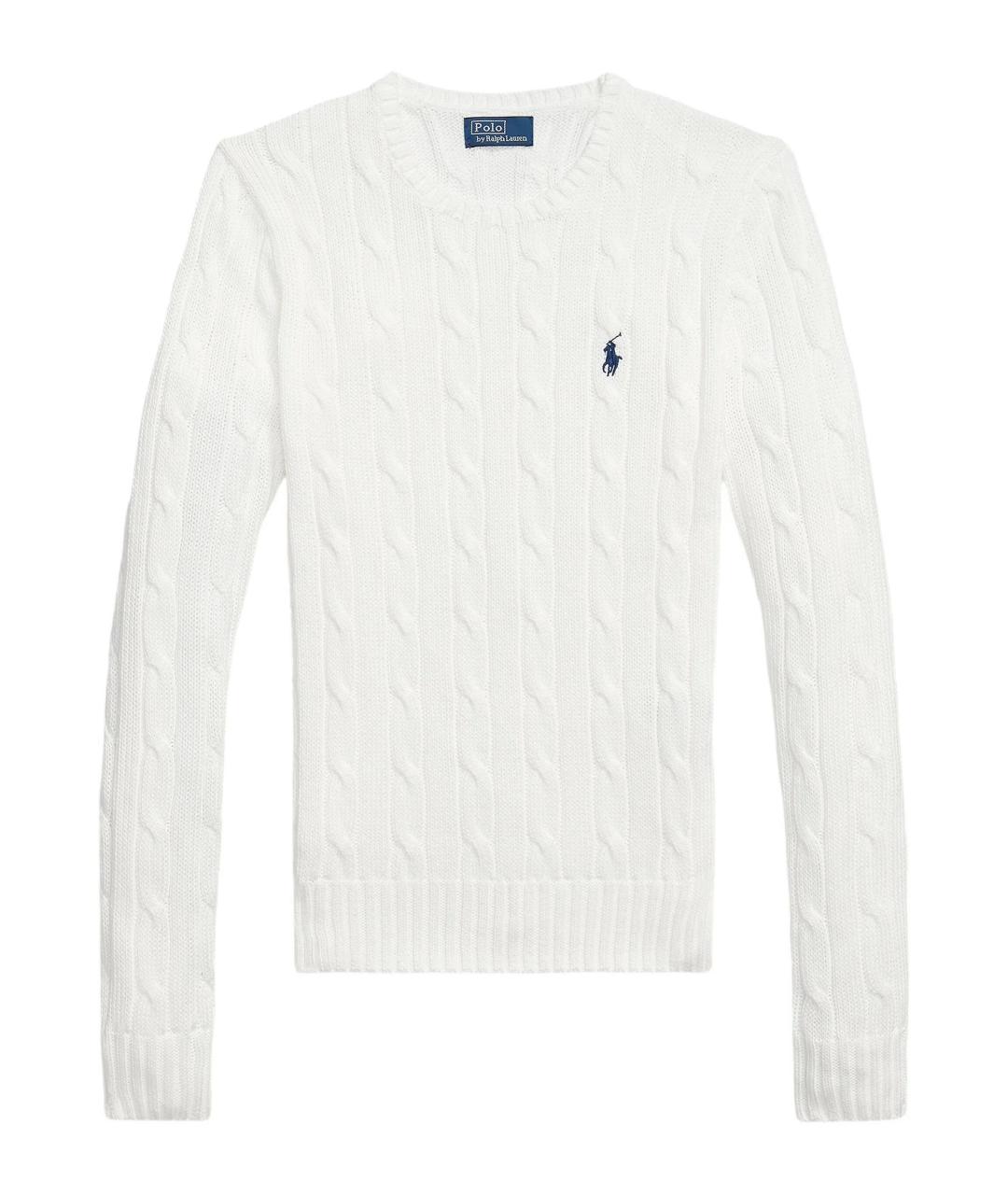 POLO RALPH LAUREN Белый хлопковый джемпер / свитер, фото 1