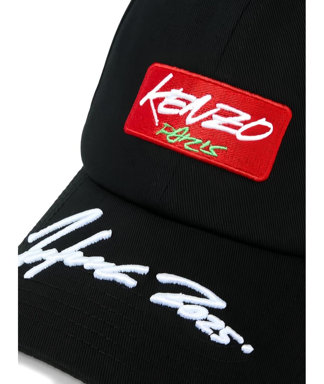 KENZO Черная хлопковая кепка/бейсболка, фото 2