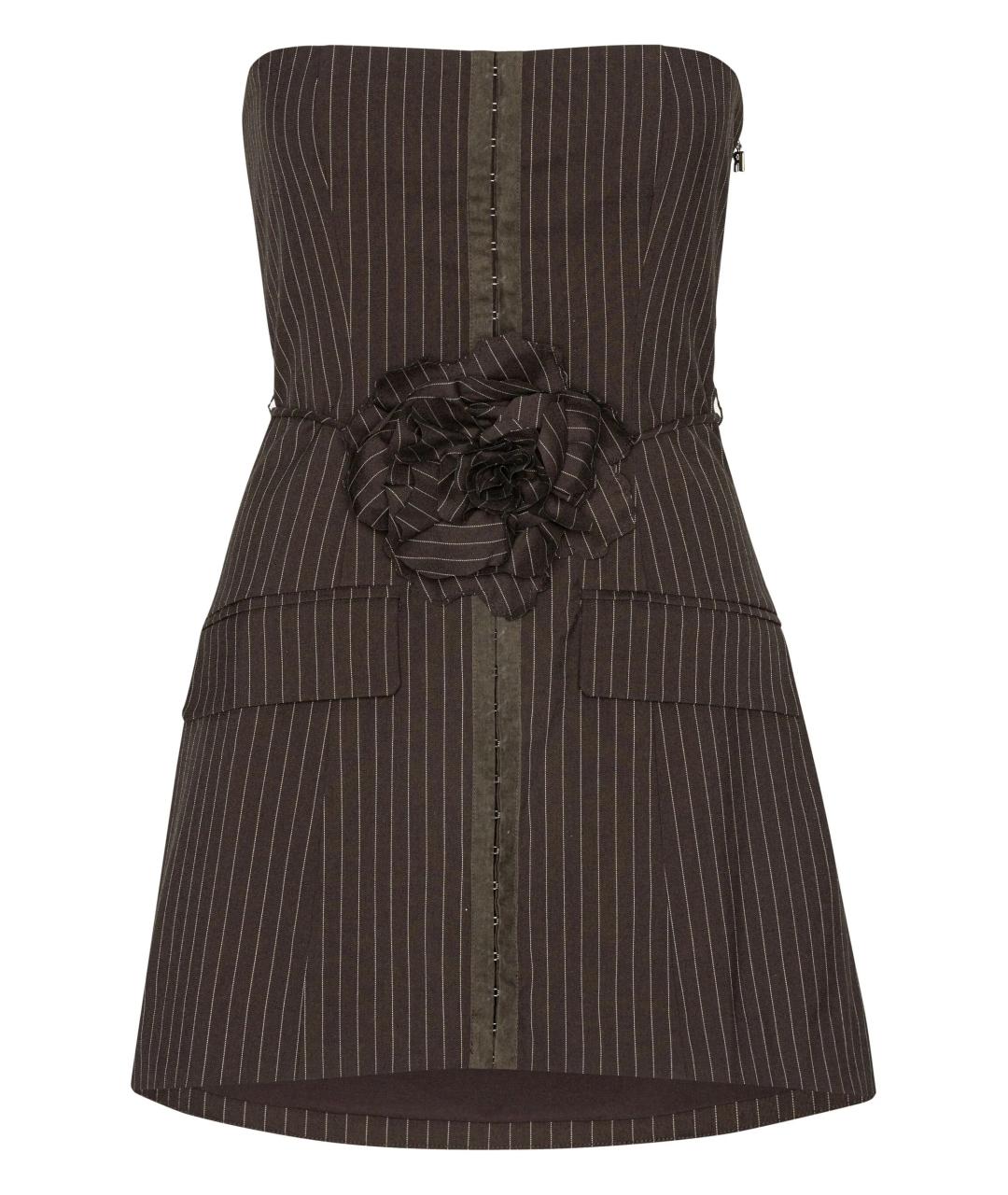 ROTATE Коричневое полиэстеровое коктейльное платье, фото 1