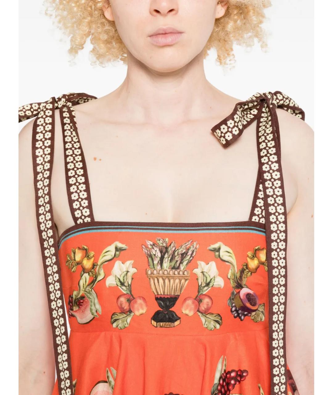 Alemais Мульти льняное повседневное платье, фото 5