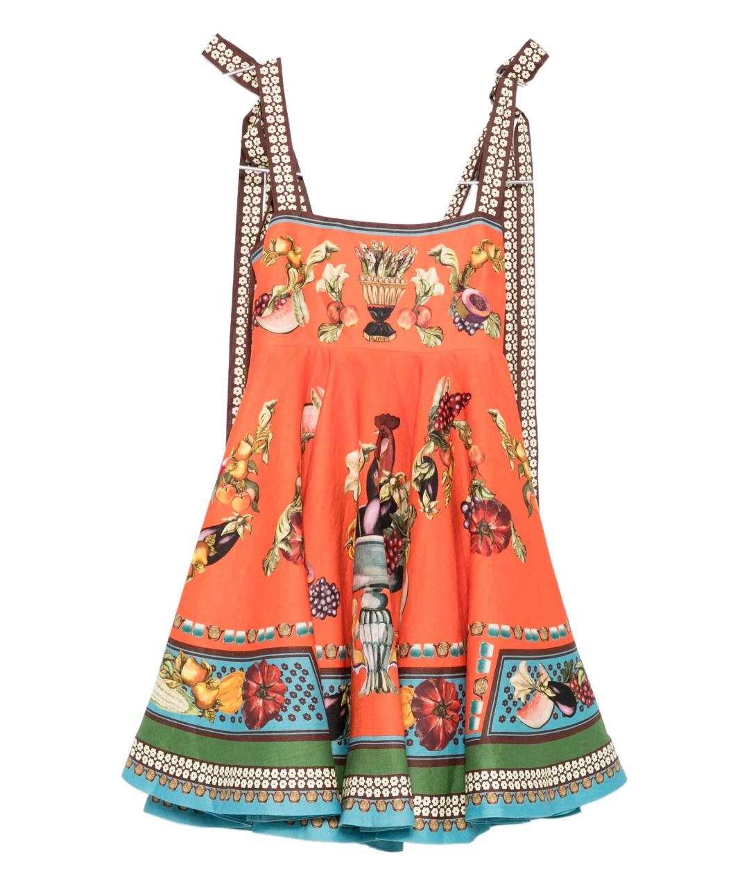 Alemais Мульти льняное повседневное платье, фото 1