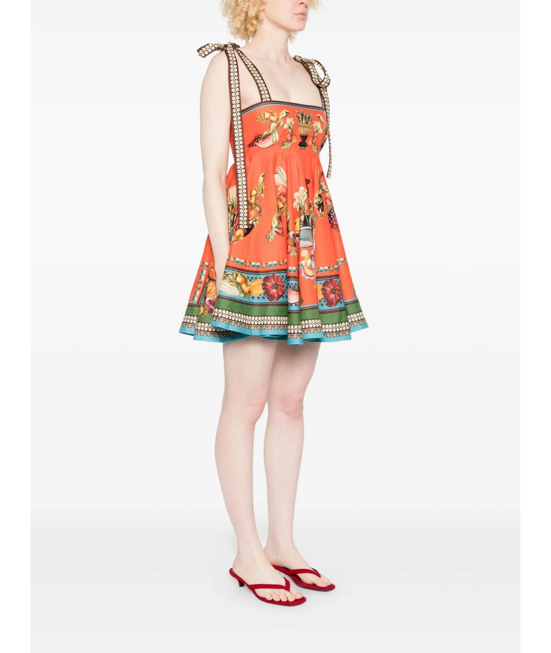 Alemais Мульти льняное повседневное платье, фото 3