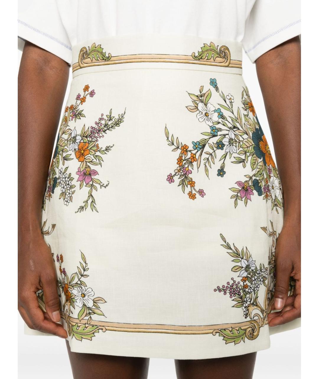 Alemais Мульти льняная юбка мини, фото 5