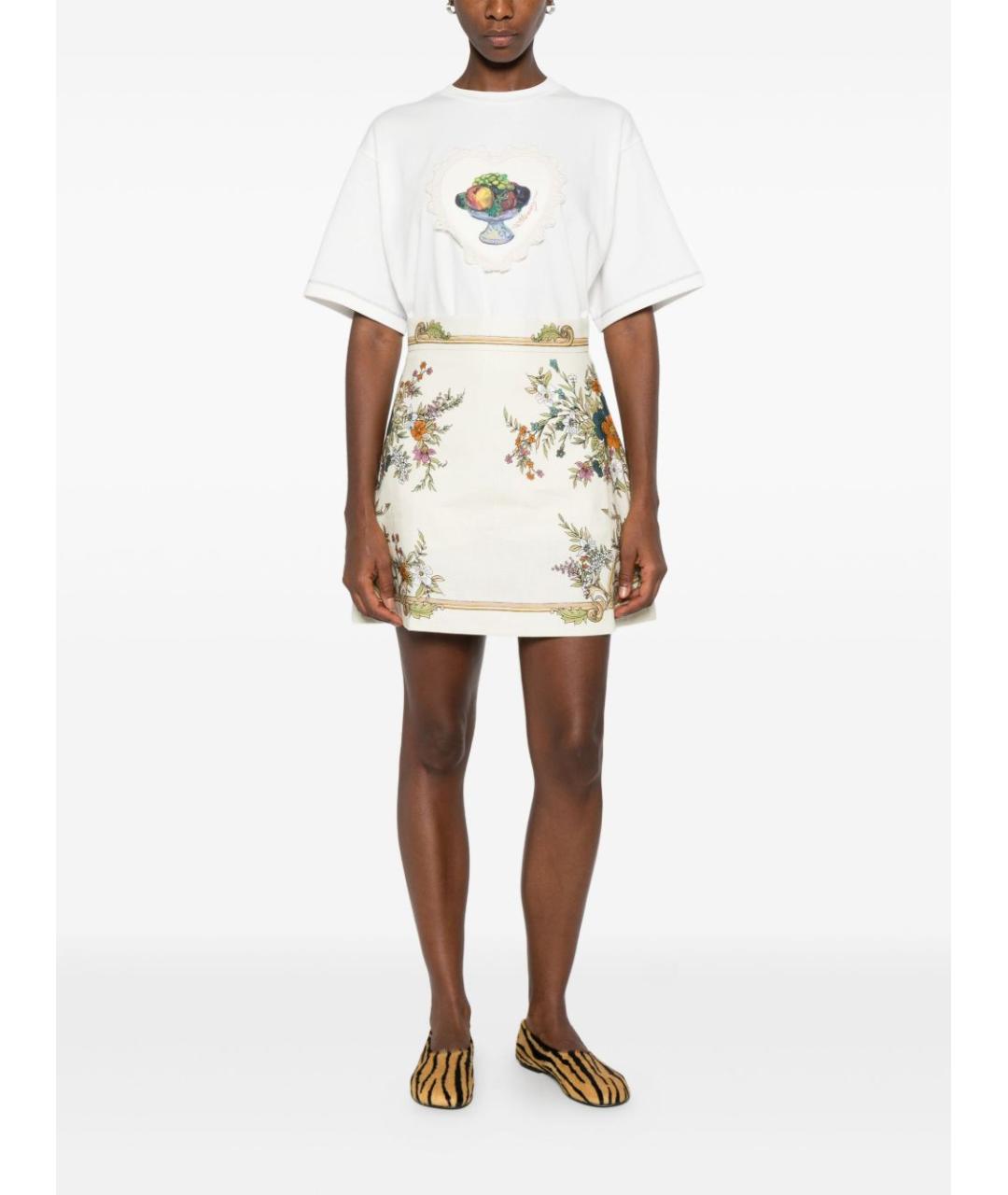 Alemais Мульти льняная юбка мини, фото 2