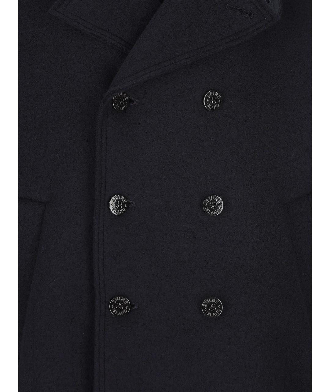 STONE ISLAND Синее шерстяное пальто, фото 3
