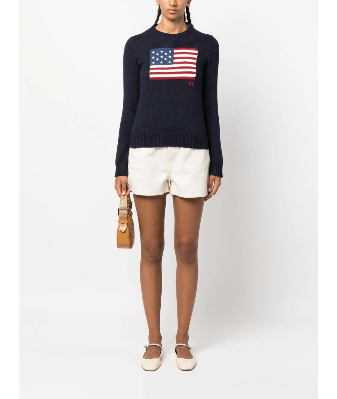 POLO RALPH LAUREN Синий хлопковый джемпер / свитер, фото 2