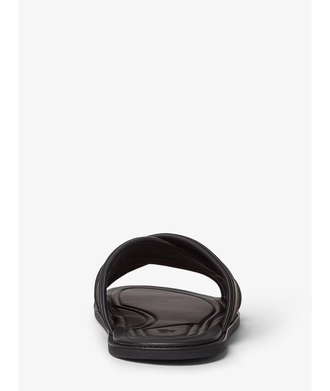 FENDI Черные текстильные шлепанцы, фото 3