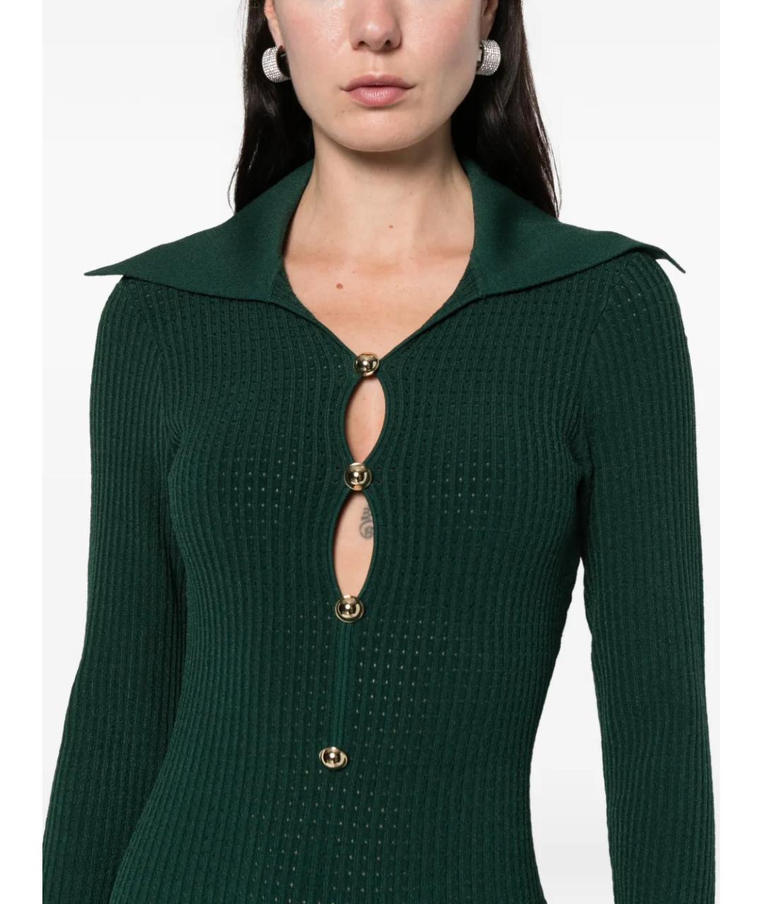 SELF-PORTRAIT Зеленые вискозное платье, фото 5