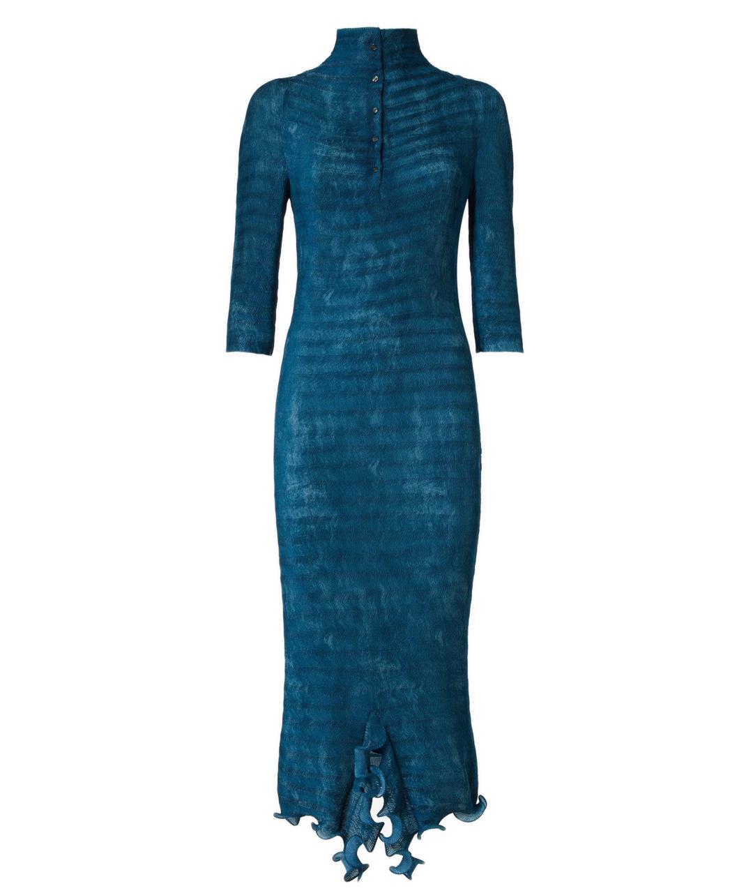 FENDI Синее полиэстеровое платье, фото 1