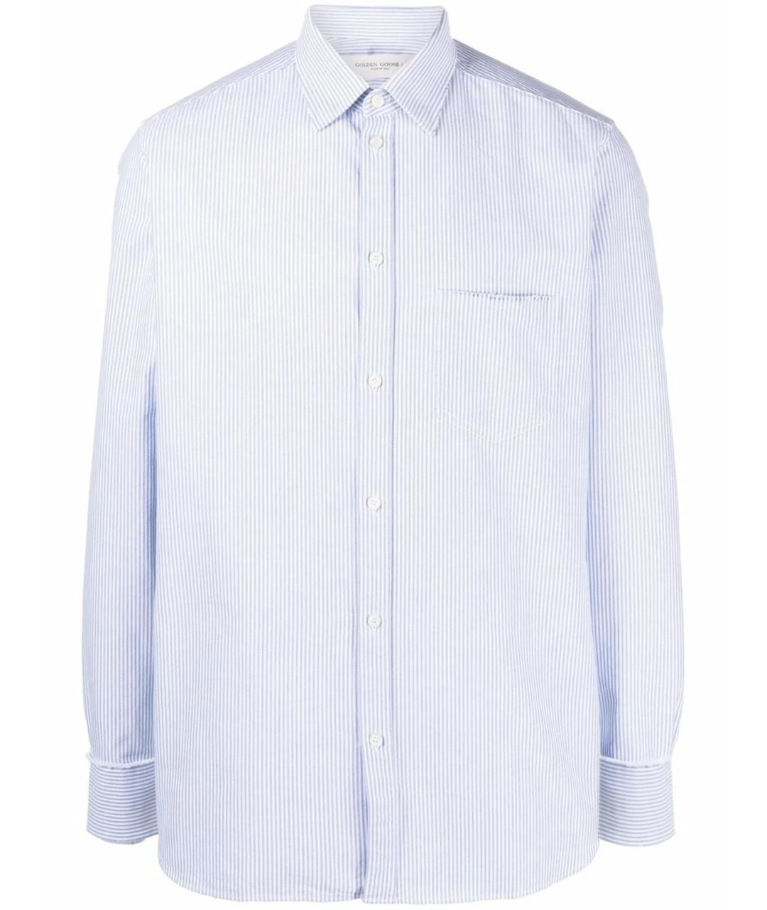 GOLDEN GOOSE DELUXE BRAND Голубая хлопковая кэжуал рубашка, фото 1