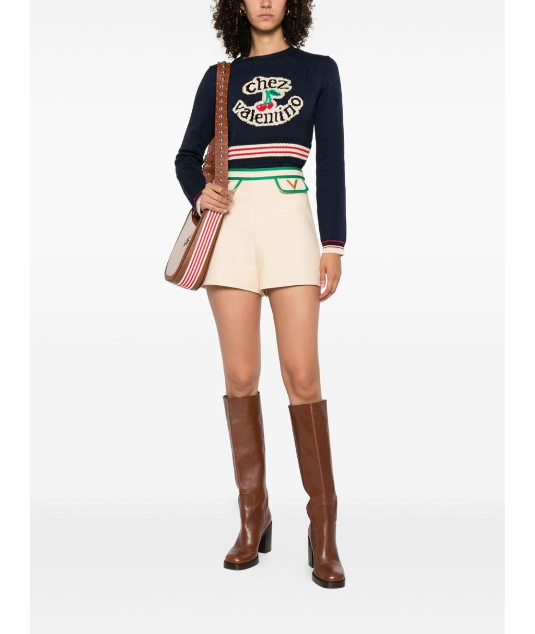 VALENTINO Синий хлопковый джемпер / свитер, фото 2