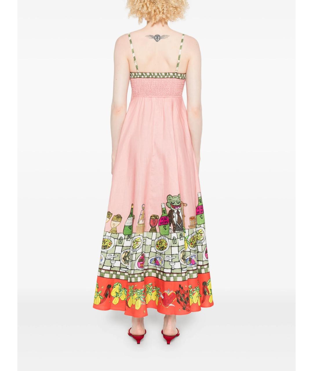 Alemais Мульти льняное повседневное платье, фото 4