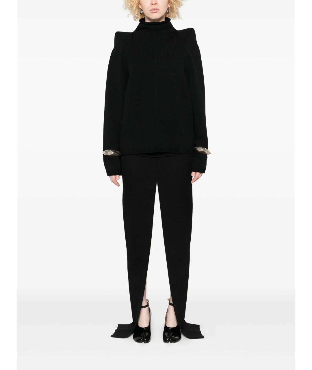 RICK OWENS Черная хлопковая юбка миди, фото 2