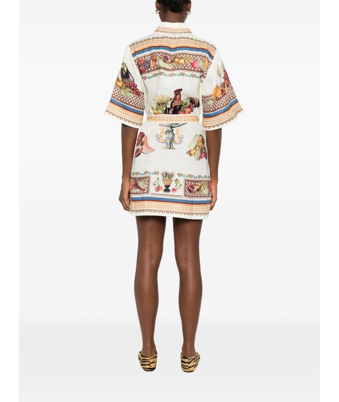 Alemais Мульти льняное повседневное платье, фото 4