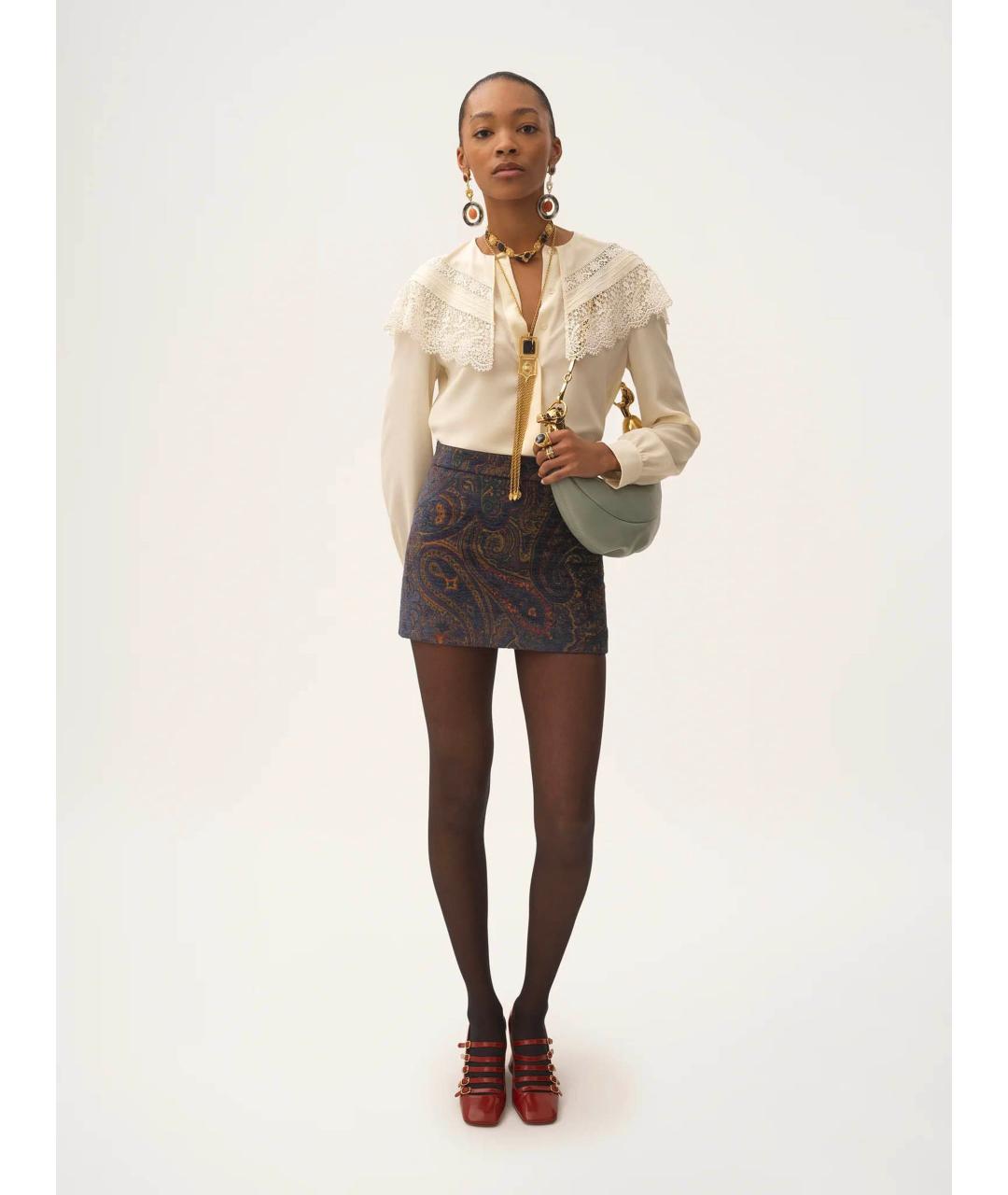 CHLOE Бежевая креповая рубашка, фото 2