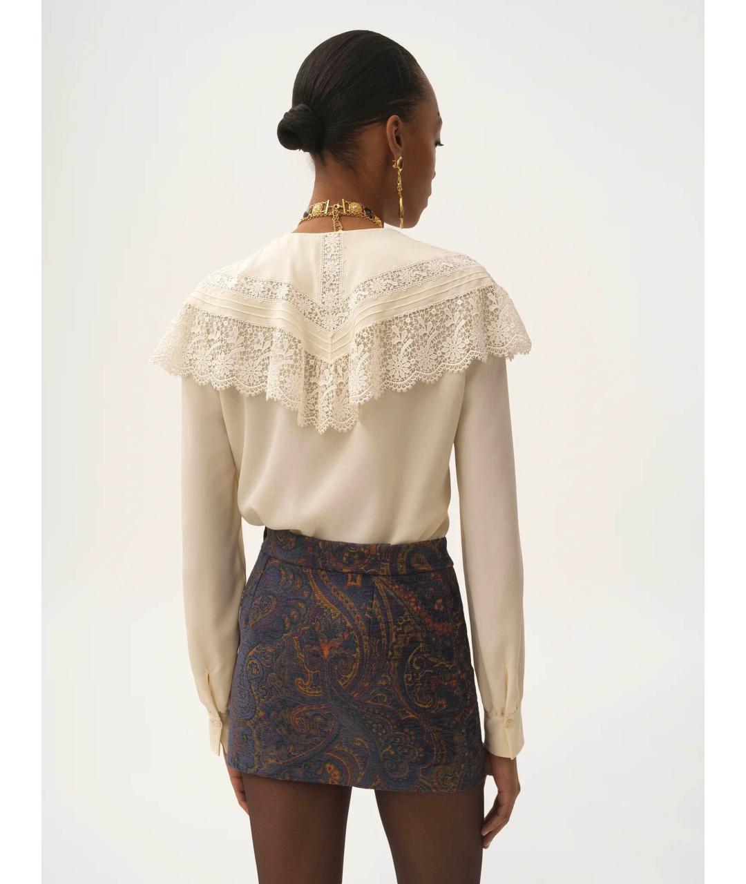 CHLOE Бежевая креповая рубашка, фото 3