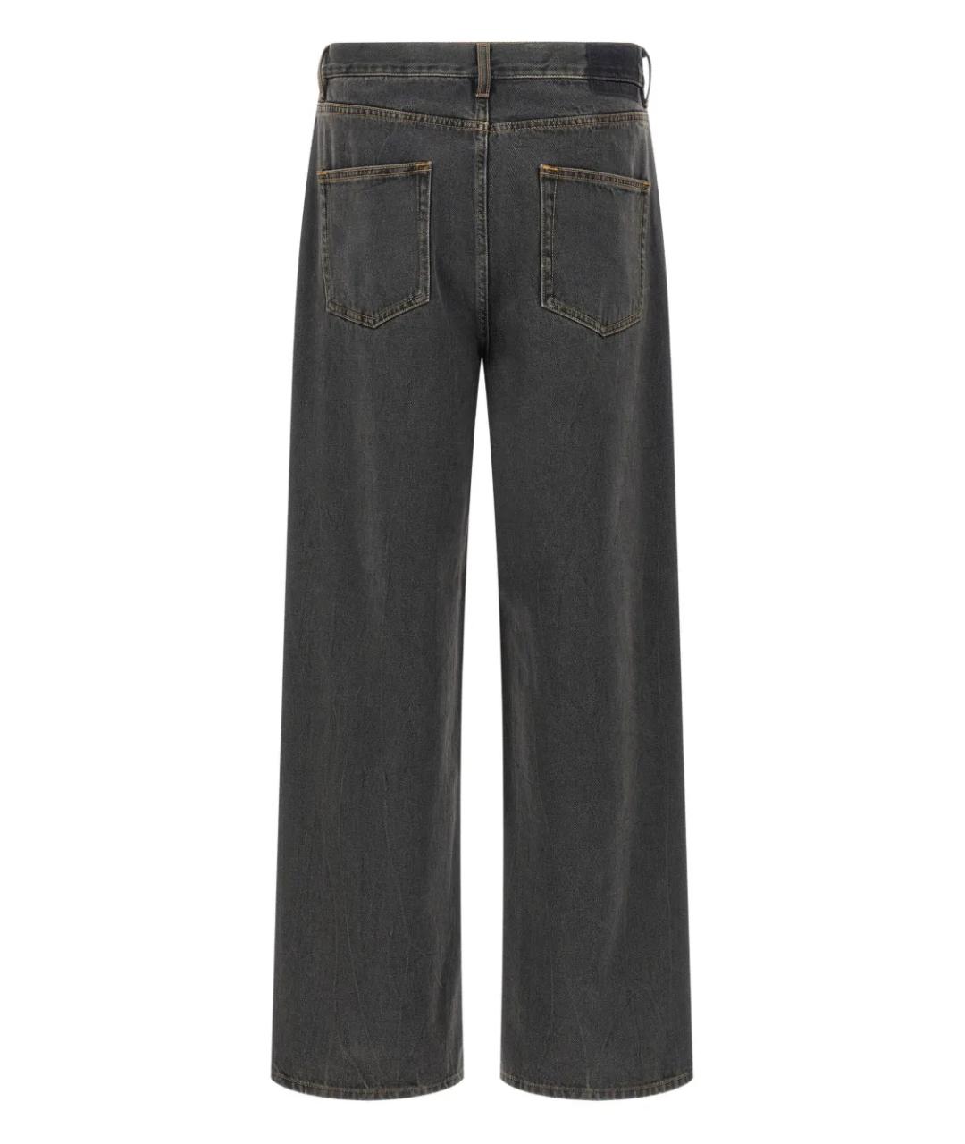 GOLDEN GOOSE DELUXE BRAND Серые хлопковые прямые джинсы, фото 2