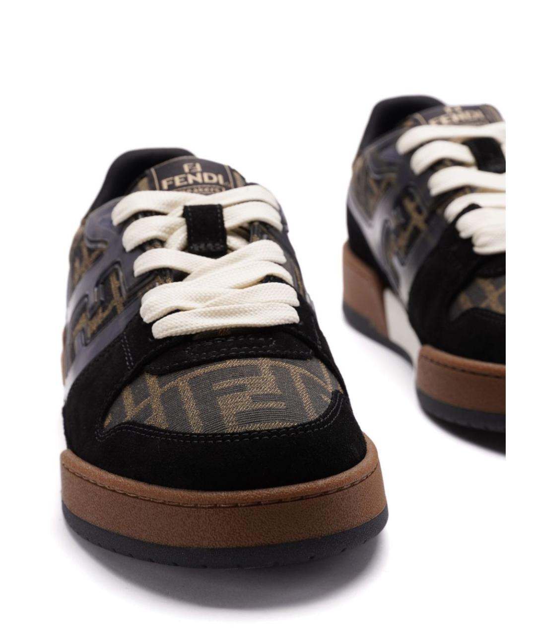 FENDI Мульти замшевые низкие кроссовки / кеды, фото 5