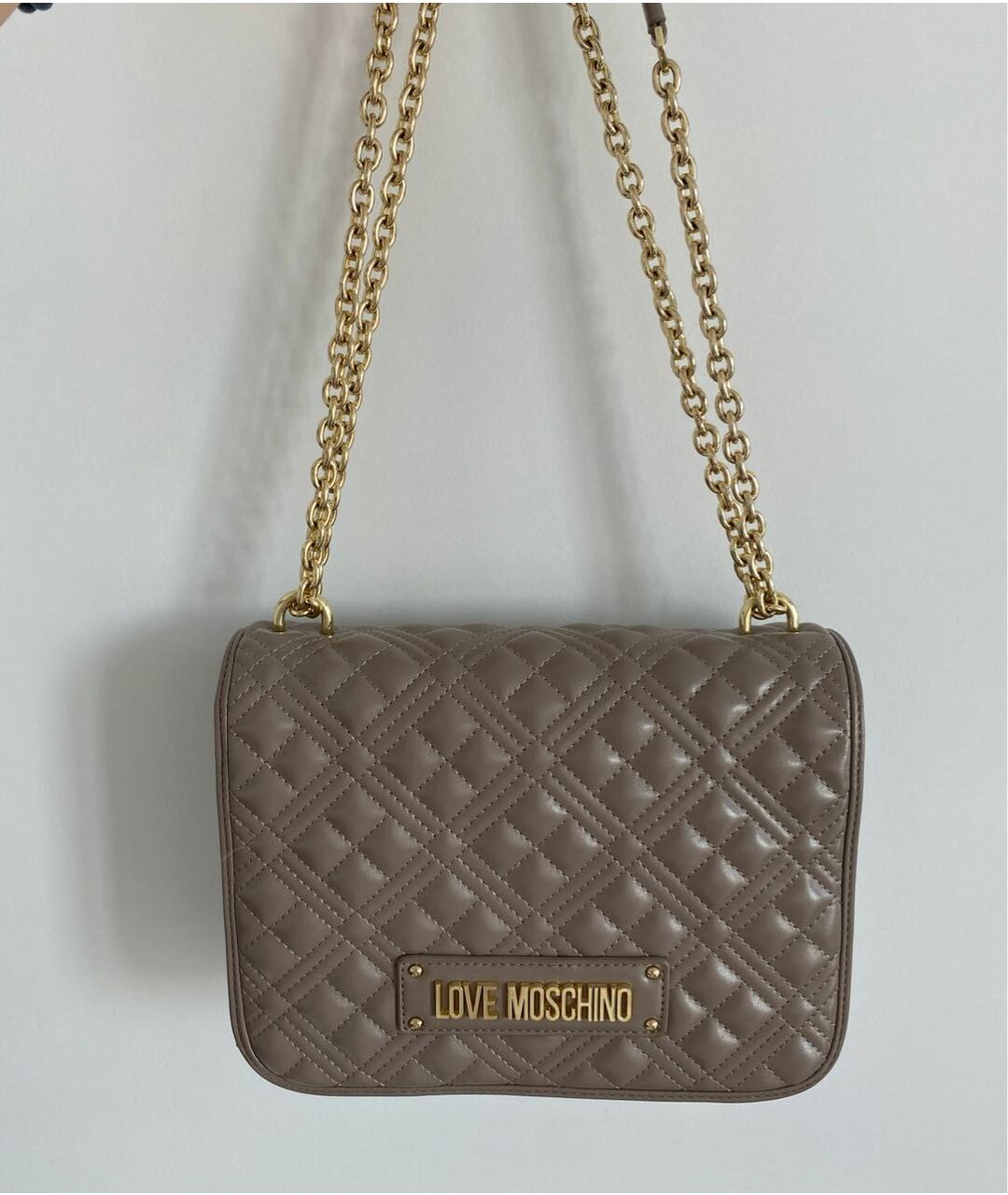 LOVE MOSCHINO Бежевая сумка тоут из искусственной кожи, фото 8