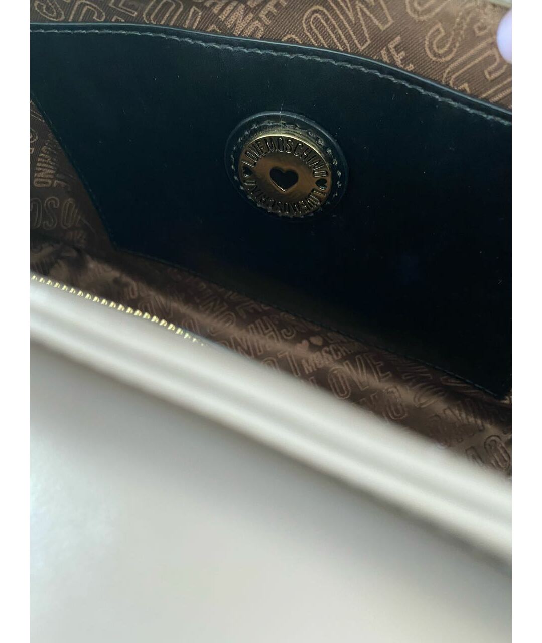 LOVE MOSCHINO Бежевая сумка тоут из искусственной кожи, фото 4