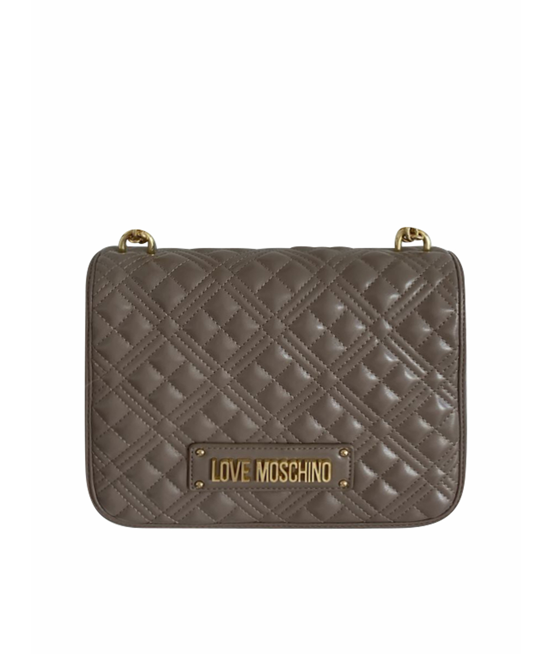 LOVE MOSCHINO Бежевая сумка тоут из искусственной кожи, фото 1