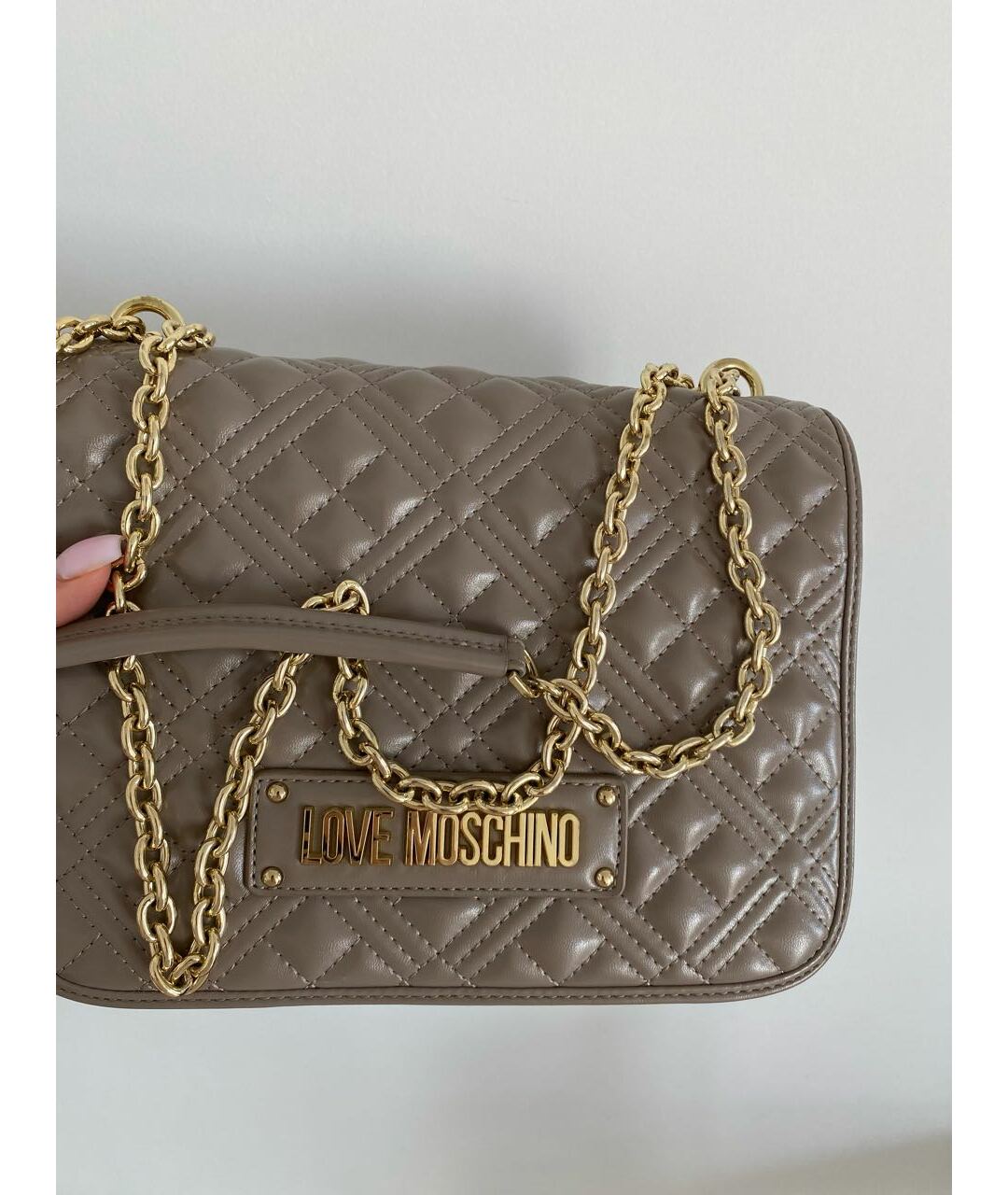 LOVE MOSCHINO Бежевая сумка тоут из искусственной кожи, фото 3