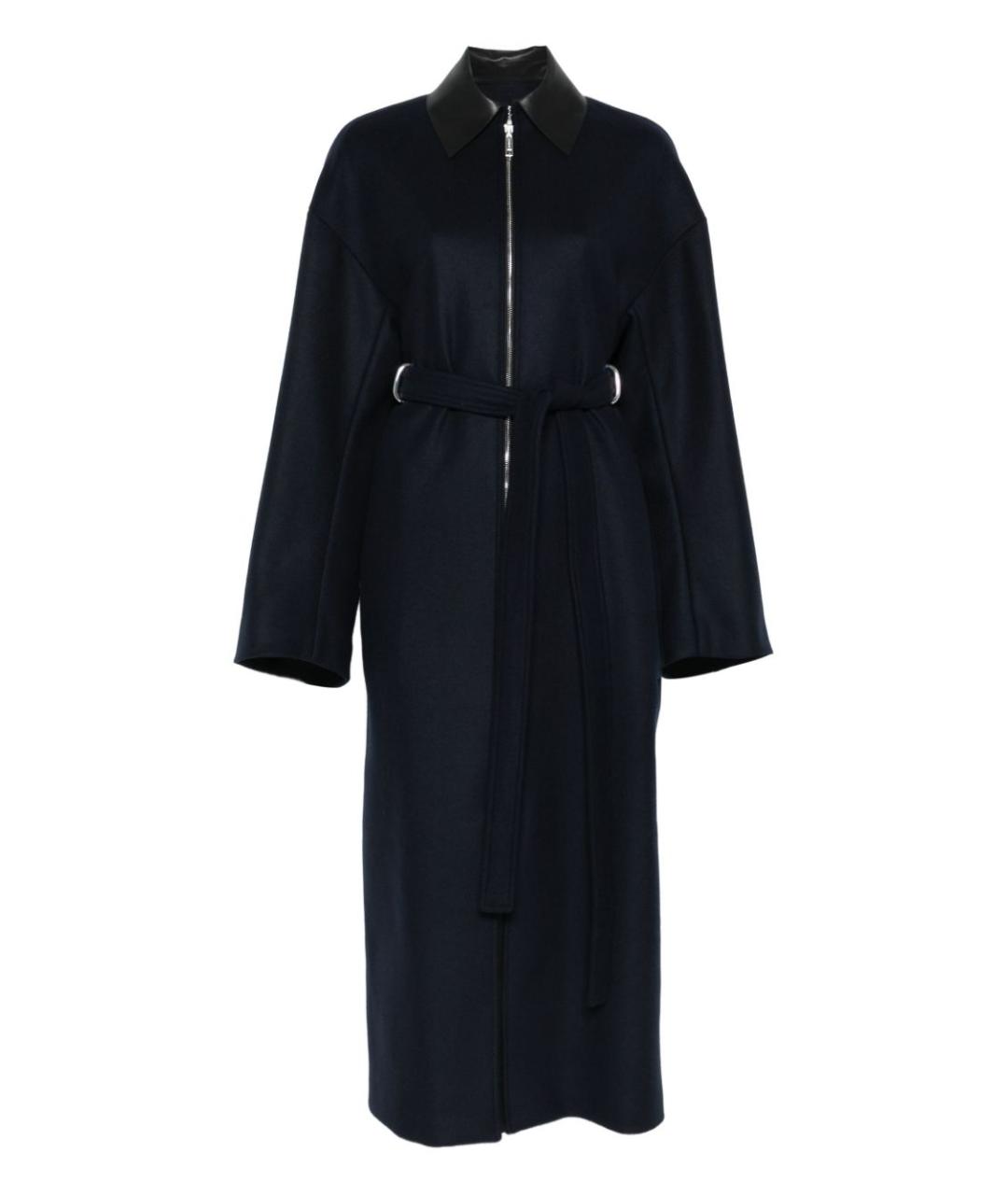 SPORTMAX Синее шерстяное пальто, фото 1