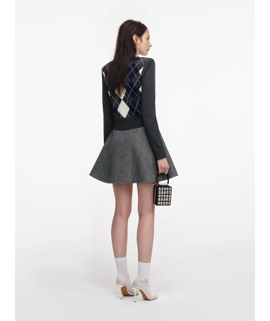 SELF-PORTRAIT Серый шерстяной джемпер / свитер, фото 4