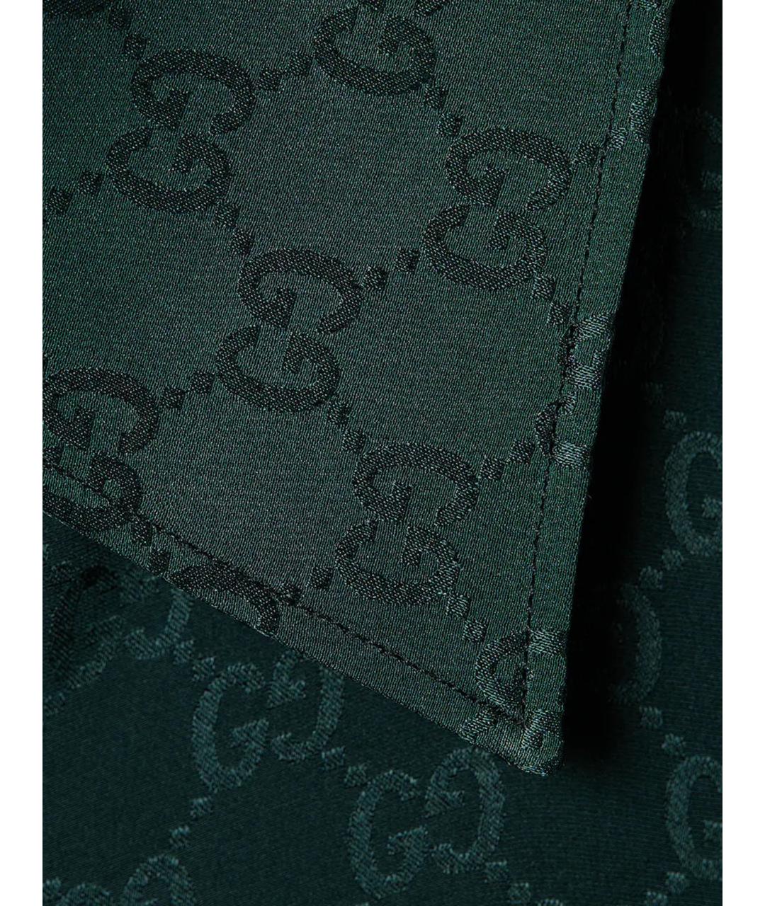 GUCCI Зеленая шелковая кэжуал рубашка, фото 6