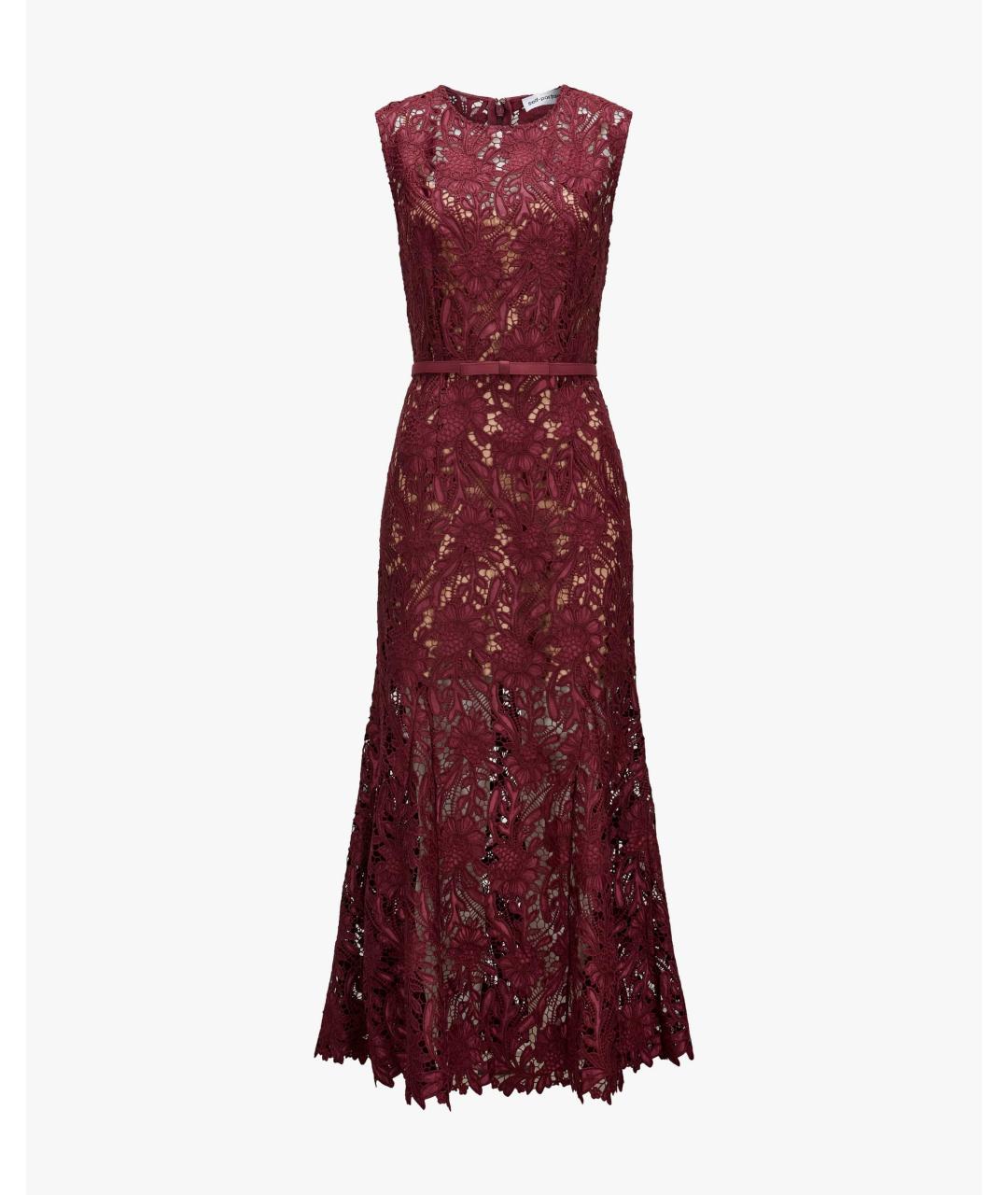 SELF-PORTRAIT Красное полиэстеровое коктейльное платье, фото 6