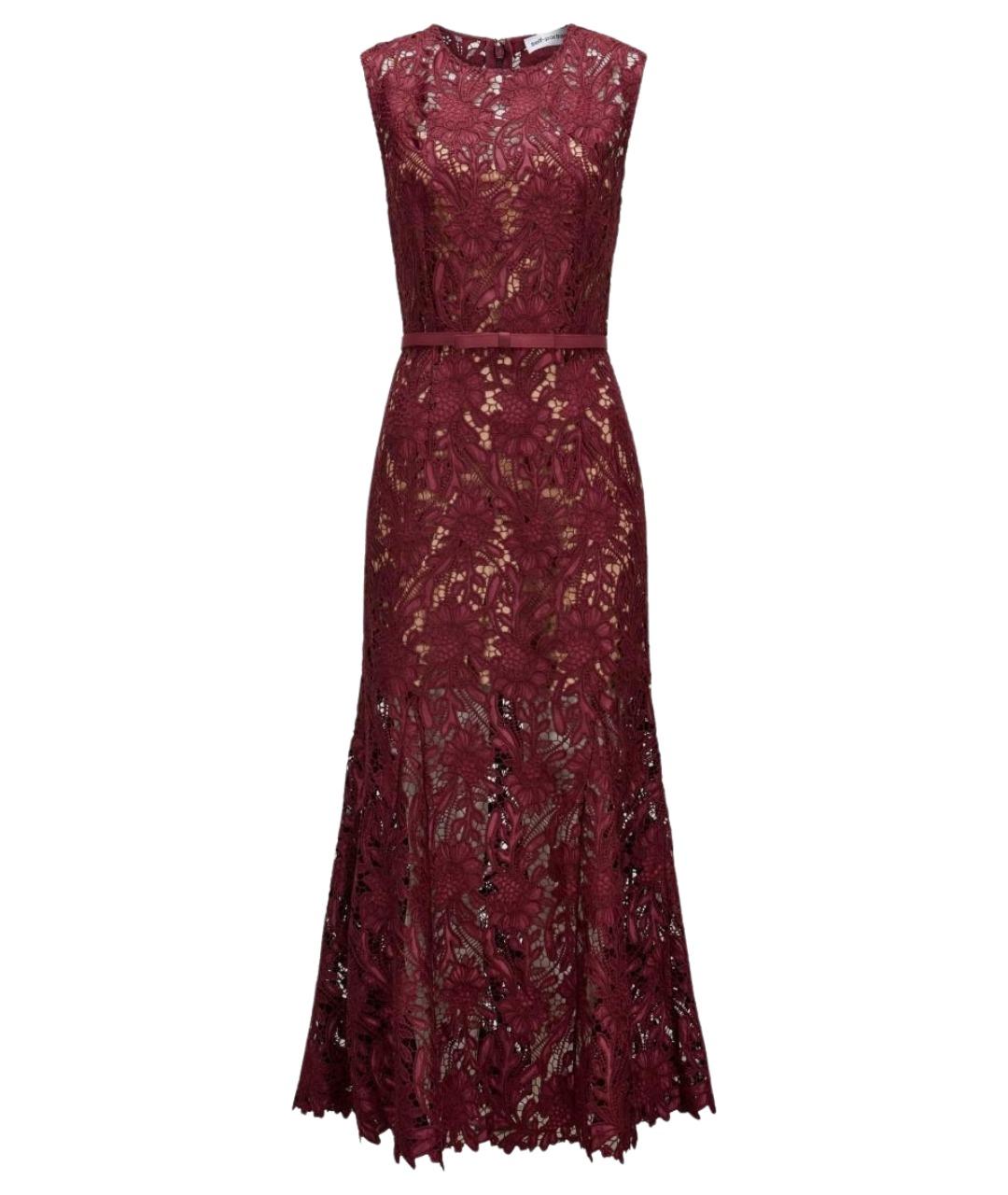 SELF-PORTRAIT Красное полиэстеровое коктейльное платье, фото 1