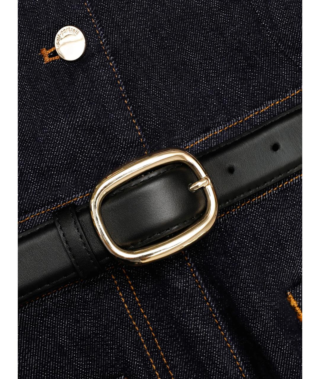 SELF-PORTRAIT Синее хлопковое платье, фото 5