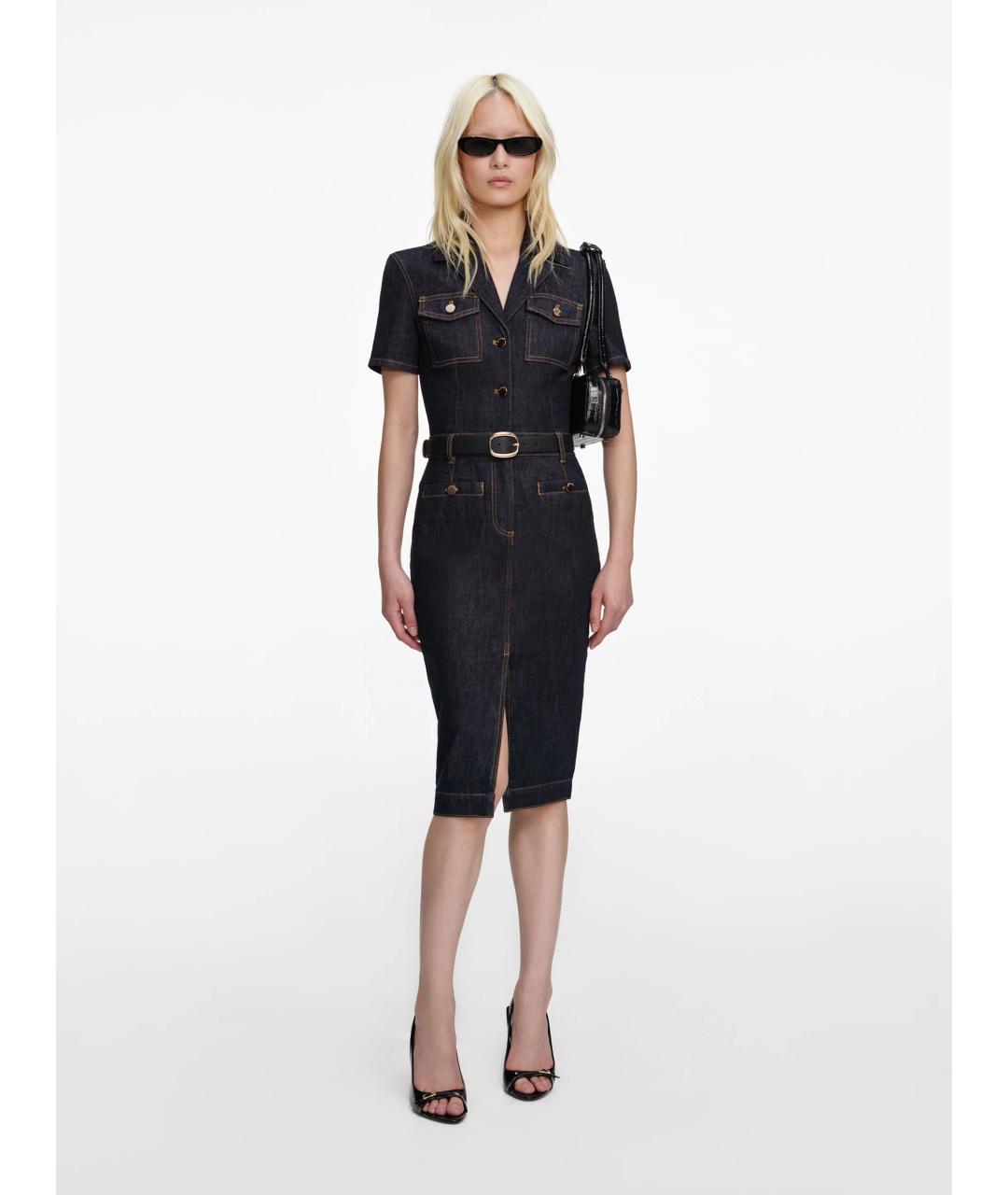 SELF-PORTRAIT Синее хлопковое платье, фото 6