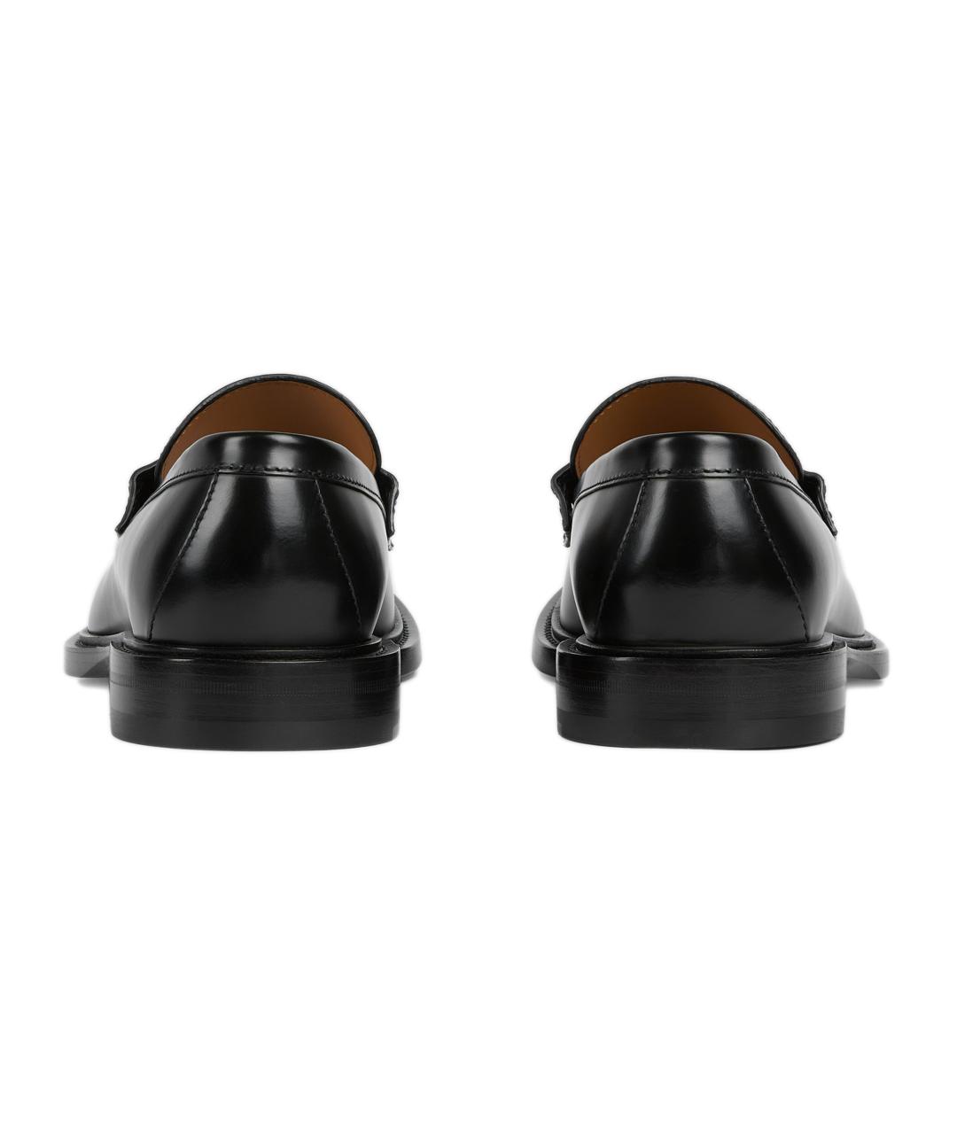 GUCCI Черные кожаные лоферы, фото 4