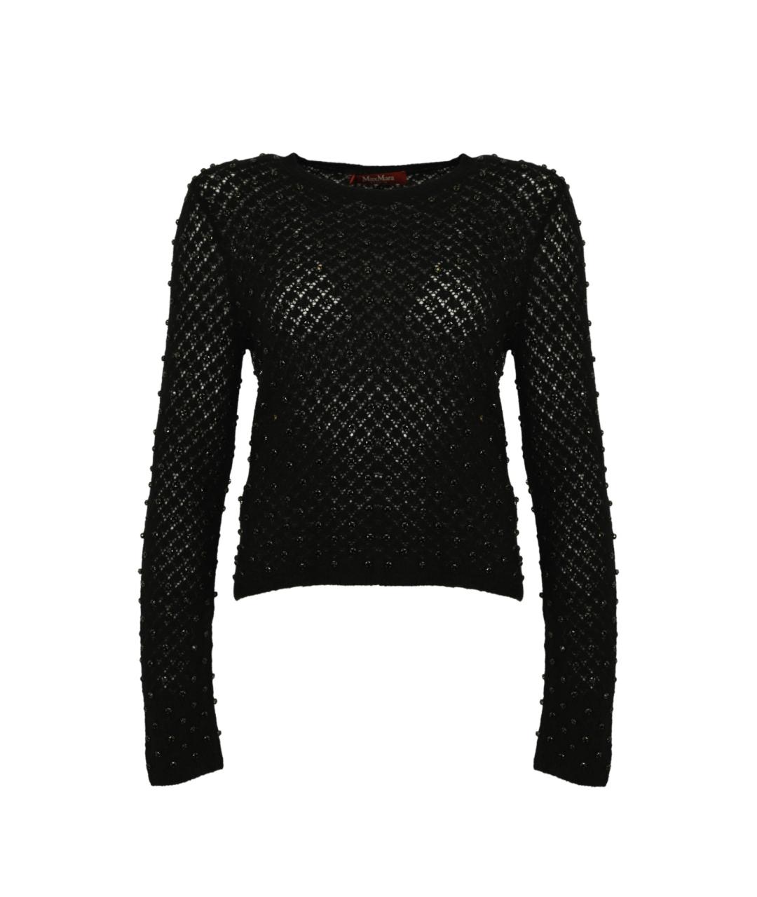 MAX MARA STUDIO Черный шерстяной джемпер / свитер, фото 1